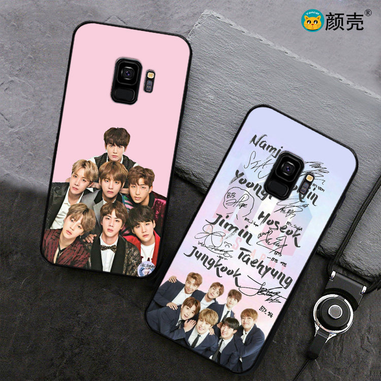 朴智旻X郑号锡手机壳适用S9三星NOTE9全包边NOTE8软C9PRO硅胶套S8