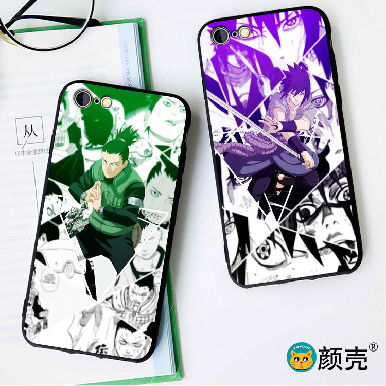 火影忍者/鹿丸/佐助手机壳适用6s苹果XSMAX防摔7/8plus磨砂Xr软11