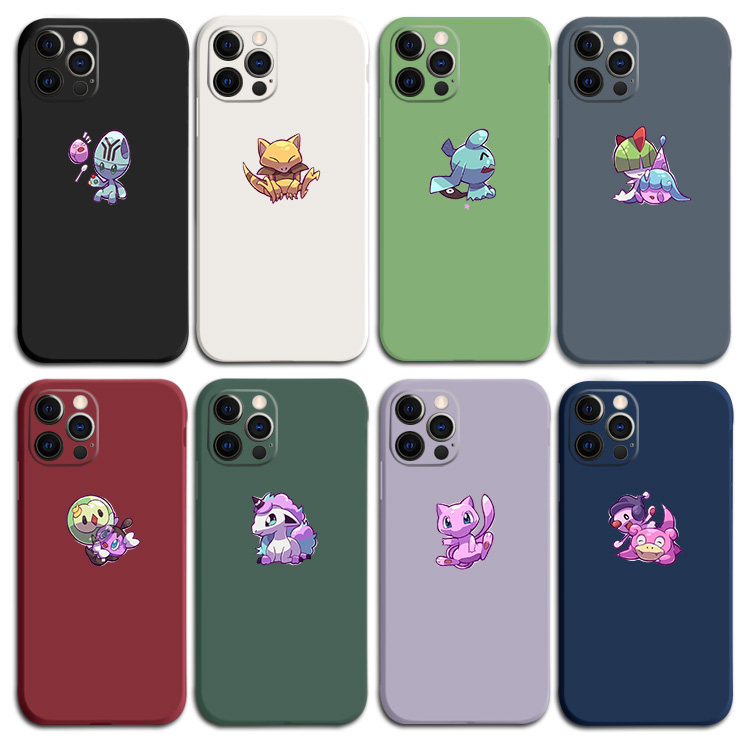 凯西8色液态硅胶12手机壳11适用XSMAX苹果13PRO神奇宝贝678木木枭