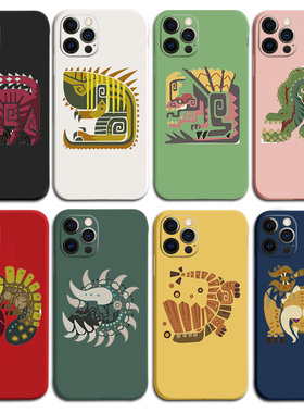 怪物猎人8色液态硅胶12手机壳11适用XSMAX苹果PRO华为NOVA45678SE