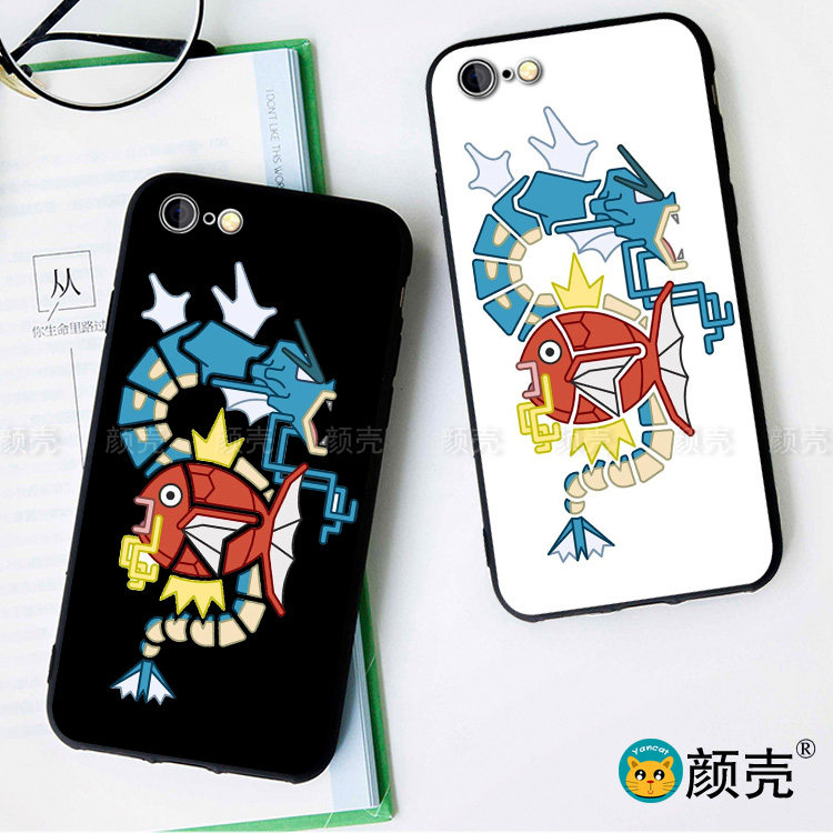 鲤鱼王暴鲤龙11PRO适用XS MAX手机壳8plus宠物小精灵iPhone7华为X