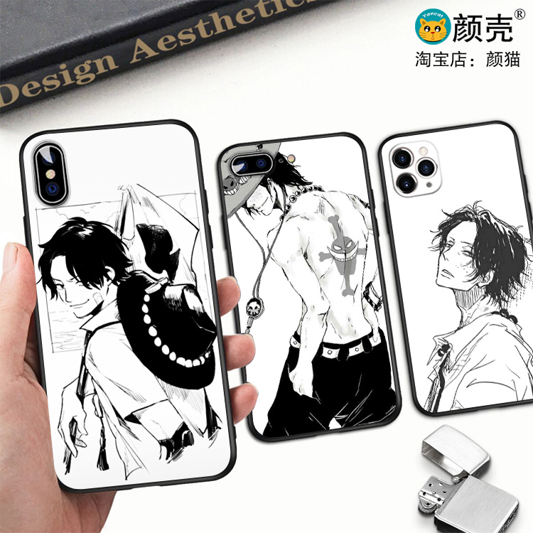 海贼王艾斯漫画手机壳适用XSE苹果12PROMAX磨砂11硅胶6S软7/8PLUS