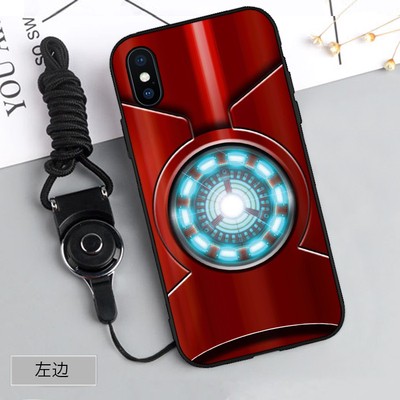 美国队长钢铁侠手机壳适用12苹果XSMAX磨砂iphone8plus软15红米K60一加VIVOX90小米13挂绳IQOO9华为MATE60PRO
