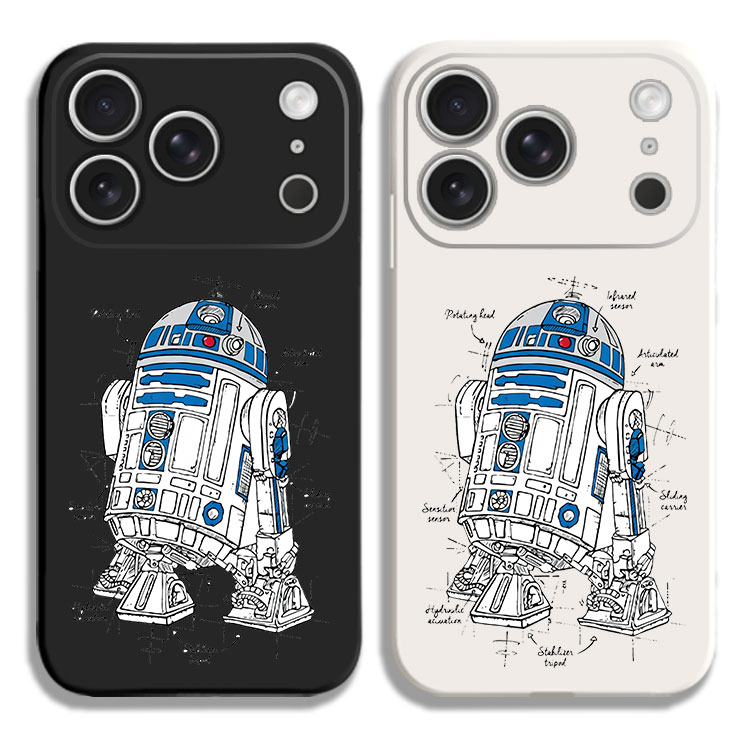 美剧星球大战 R2D2机器人曼达洛人尤达宝宝手机壳适用iPhone15硅胶13苹果16液态12保护套17PROMAX挂绳VIVO