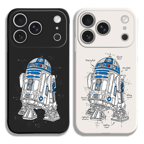 美剧星球大战 R2D2机器人曼达洛人尤达宝宝手机壳适用iPhone15硅胶13苹果16液态12保护套17PROMAX挂绳VIVO