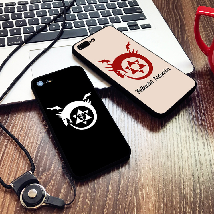 钢之炼金术师噬身蛇6s适用x手机壳8plus磨砂iphone11软壳7挂绳6sp