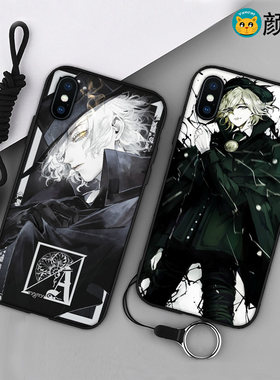 fate/go岩窟王6s适用x手机壳8plus女iphone5s软壳7挂绳黑色全包边