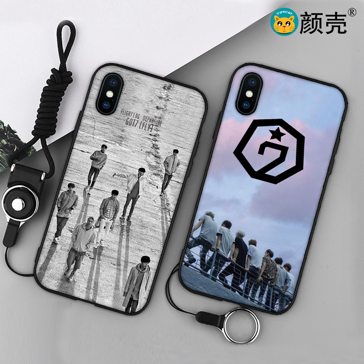 GOT7王嘉尔周边手机壳适用iPhone6s/5s/8/7plus苹果X全包软硅胶套