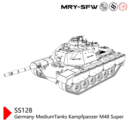 预售SS35128  1/35  德国 超级主战坦克 M48