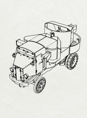预售SS100373 1/100俄罗斯帝国 普提洛夫-加福特重型装甲车 V2.0