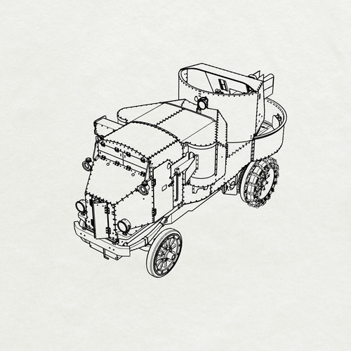 预售SS87373 1/87  俄罗斯帝国 普提洛夫-加福特重型装甲车