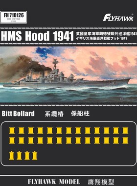 鹰翔 FH710126 1/700 英国皇家海军胡德号战列巡洋舰1941系缆桩