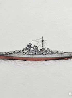 预售SSC1250131/S 1/1250 军事模型 德国 俾斯麦级俾斯麦号战列舰