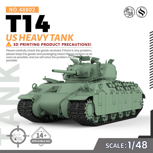 SS48802 1/48 军事模型 美国 T14 重型坦克