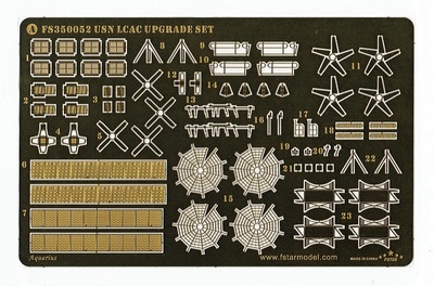 五星 FS350052 1/350 LCAC气垫船 升级套改(2艘) 配号手/MRC64005