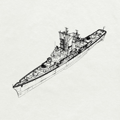 预售SSC245 1/2000 美国 米彻尔级 米彻尔号 驱逐领舰 DL-2,1954