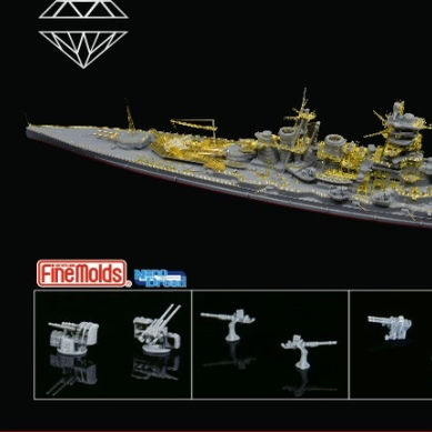 FH770003 1/700 德国海军俾斯麦号战列舰1941改造件配鹰翔FH1132