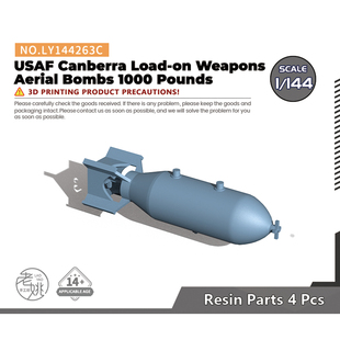 老姚手工坊 美国空军 堪培拉挂载武器 1000磅航空炸弹  4pcs