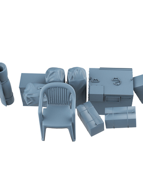 老姚手工坊 各比例 美国 M1A1 车载配件  1set