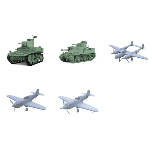 LYRS1440003 1/144 北非战场·美国陆空作战套装  5pcs