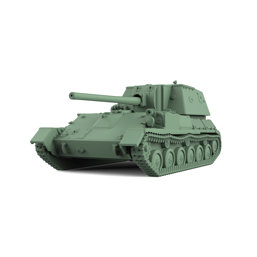 1/144比例军事模型 苏联 SU-85A 85mmD-5S坦克歼击车 配兵人