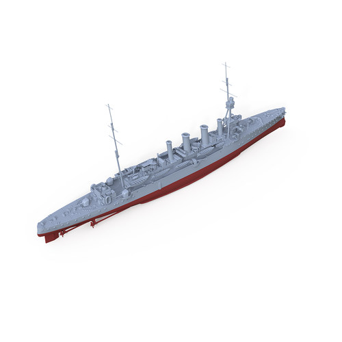 1/350比例军事模型 英国 韦茅斯级轻巡洋舰 配兵人