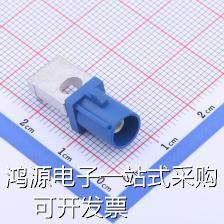 XK08WMC RF射频同轴连接器 FAKRA连接器,公头沉板式,蓝色 代 现货