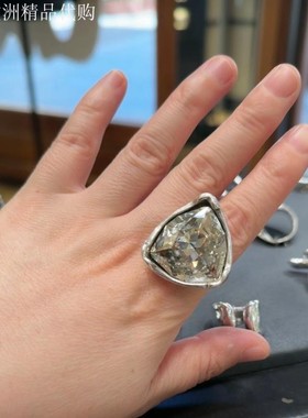 绝版国/现 西班牙潮牌UNOde50经典款大三角水晶戒指手工超夸张