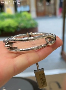 西班牙UNOde50专柜采购 别针极简手镯男女情侣手工镀银小众轻奢