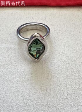 国/现绝版西班牙UNOde50 绿水机戒指欧美轻奢手工做旧镀银时尚