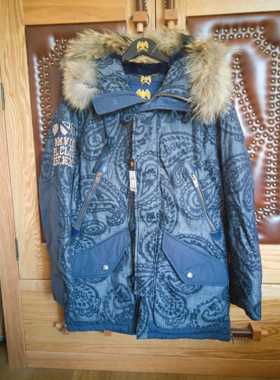 PLORY男装冬款中长款厚羽绒服POJD54V004