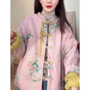 新中式 已出货 新款 洋气设计感双面穿保暖棉衣冬季 减龄棉服女 时尚