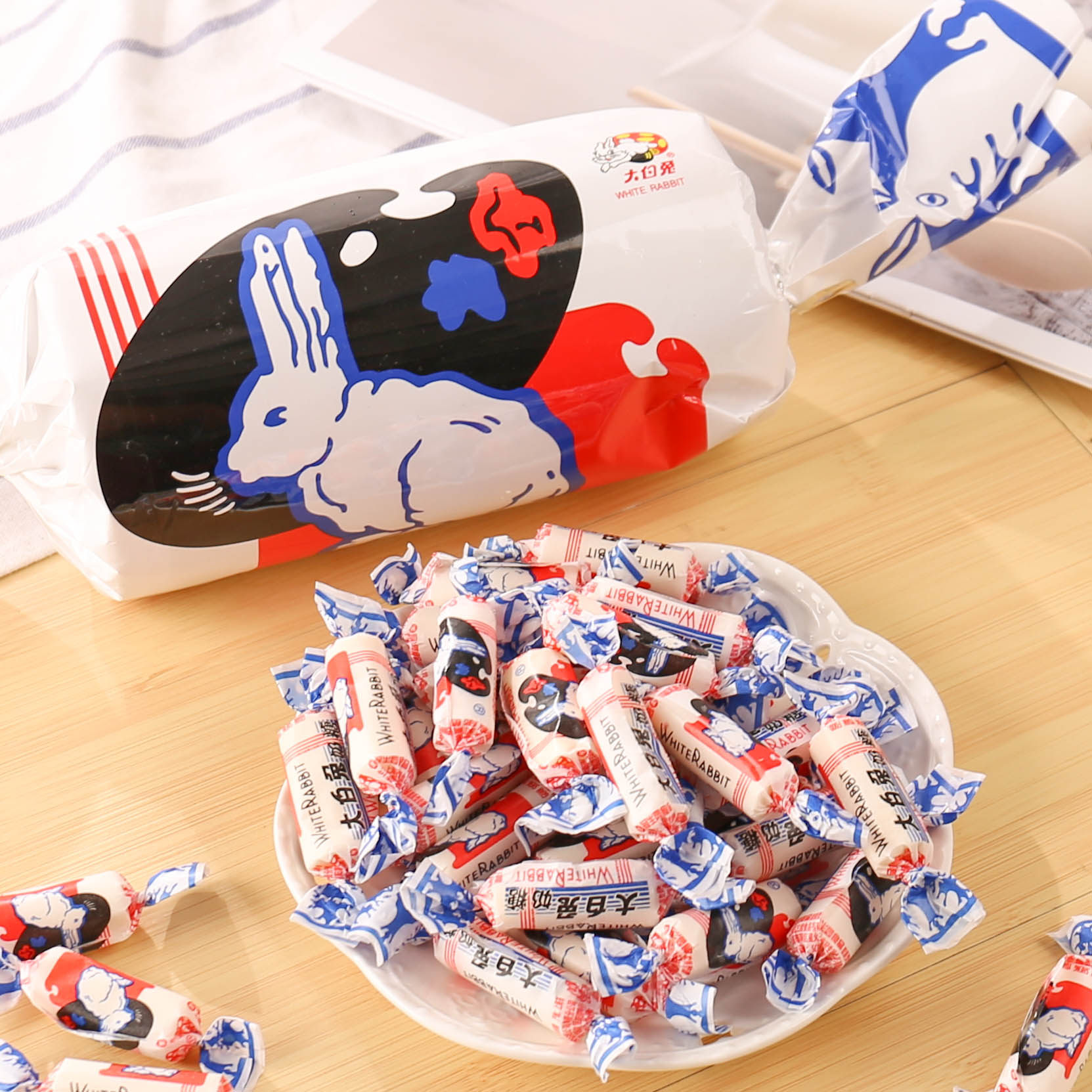 上海冠生园大白兔糖果原味奶糖200g/罐 喜糖儿童零食童年怀旧味道