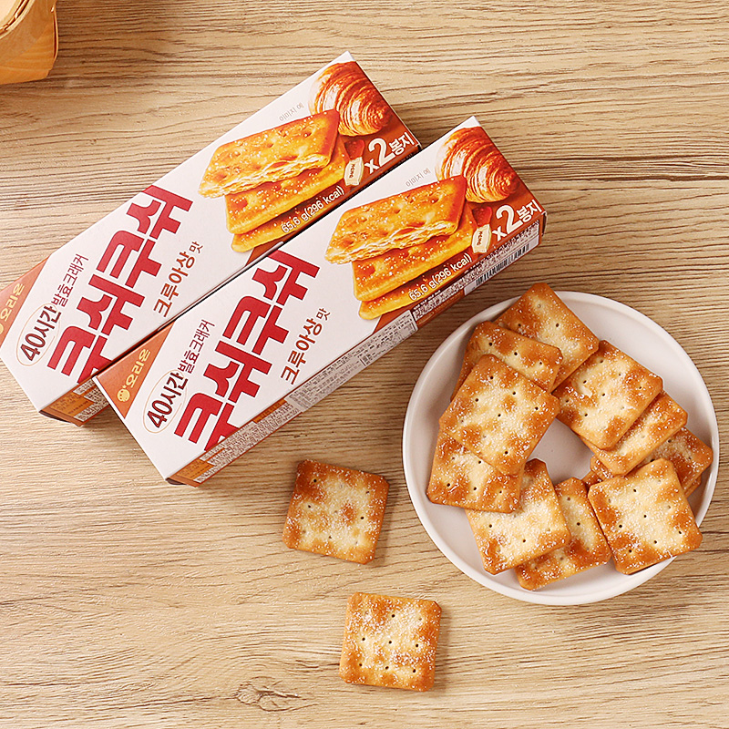 韩国进口好丽友饼干牛角面包味千层酥脆饼干下午茶点休闲小吃零食