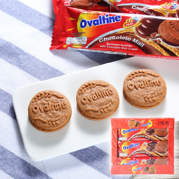 泰国进口 阿华田Ovaltine 麦芽巧克力奶油夹心饼干288g巧克力饼干