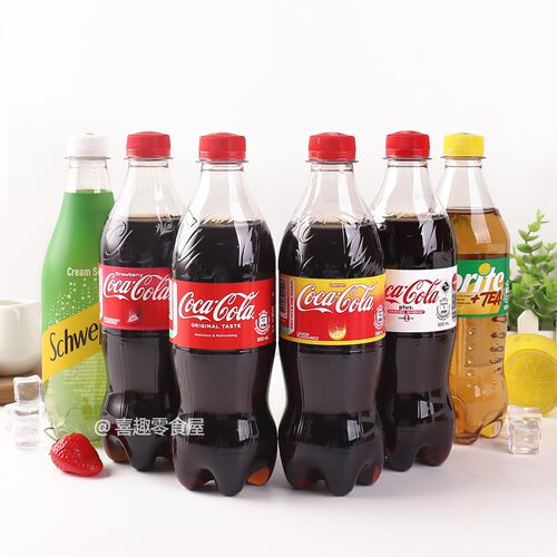 港版可口可乐雪碧柠檬茶加系草莓柠檬味可乐500ml*5瓶装碳酸饮料