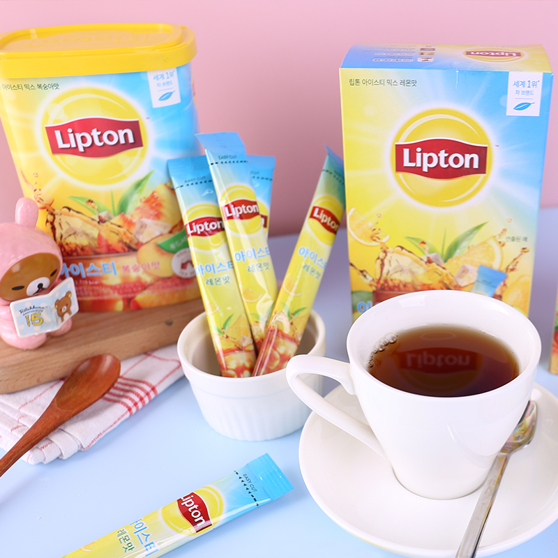 固体饮料韩国进口立顿两个口味