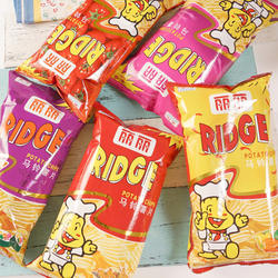 丽丽薯片波浪马铃薯片小吃零食番茄海苔味膨化休闲食品100g*6大包