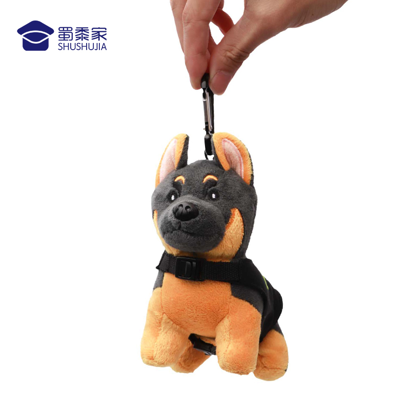 警犬狗狗毛绒钥匙扣包包挂件