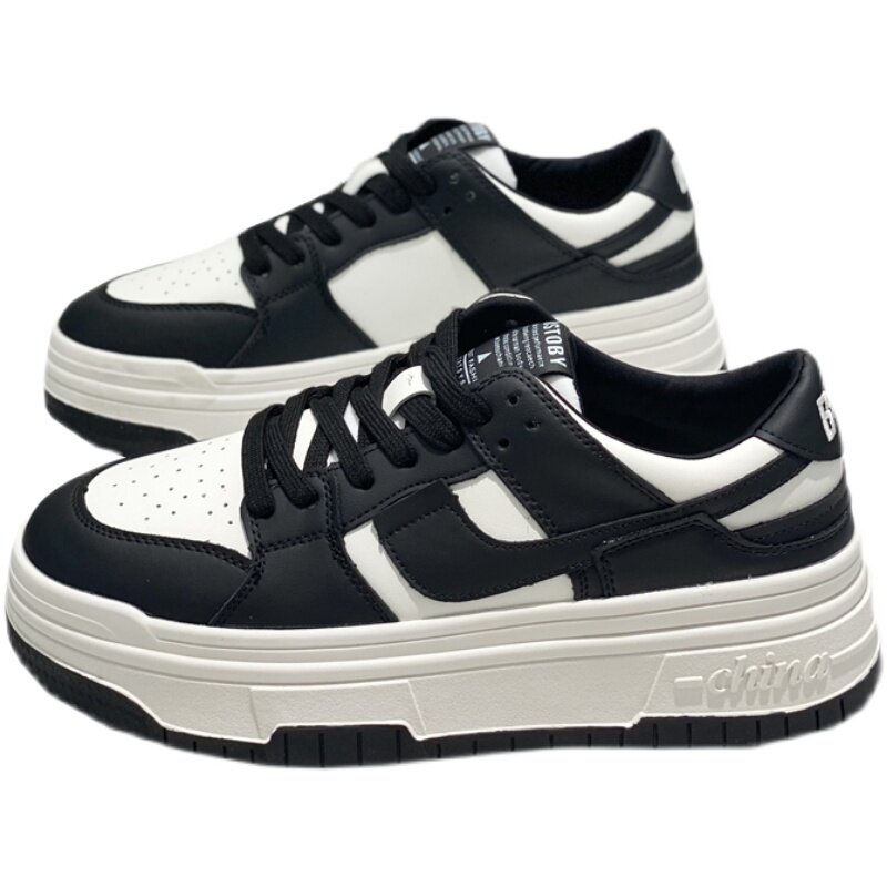VERSATILE SHOES 2023 SPRING NEW GOGOU WOMENS SHOES COLLEGE STYLE LEATHER WOMENS KOREAN VERSION 4CM PLATFORM SHOES WOMENS TIDE
