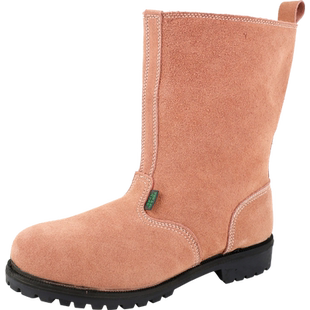 盾王牛皮高筒劳保靴男防砸防刺穿耐高温防烫钢铁厂工地工作劳保鞋