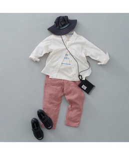 日单breeze新款纯棉儿童白衬衫男孩女孩简约开衫薄外套