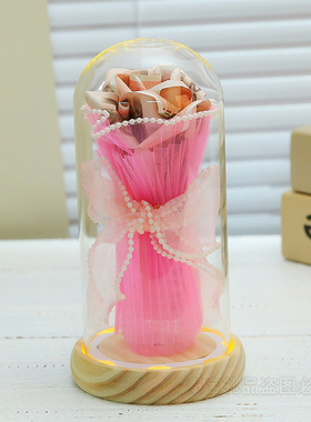 有钱花diy折玫瑰花束永生花七夕情人节送女朋母亲节生日礼物小众