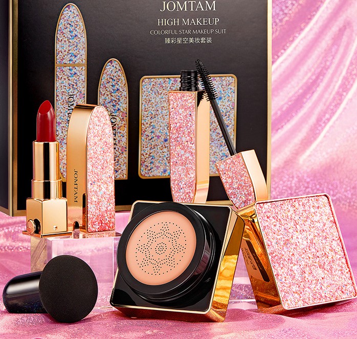 李佳琦推荐独角兽3件套装全套组合蘑菇头气垫睫毛膏口红彩妆礼盒