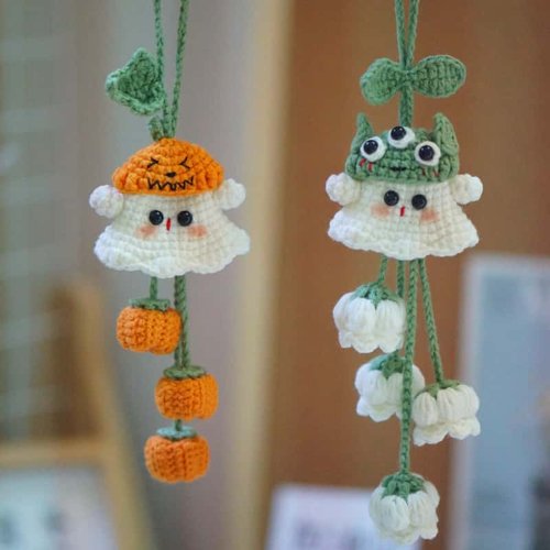 铃兰南瓜幽灵挂件DIY编织