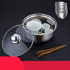 304 Feeding bottle disinfect Stainless steel Tea washing teacup Sterilizer Kungfu Online tea set Electromagnetic furnace teacup