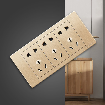 国际电工118型墙壁带开关插座面板多孔9九孔6六孔15孔十五孔7七孔