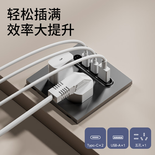 原位替换质保70年USB双typec插座