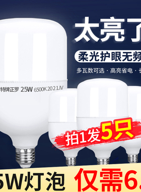 E27螺纹口led单灯家用电灯泡节能灯白炽灯超亮吊灯台灯超亮照明灯