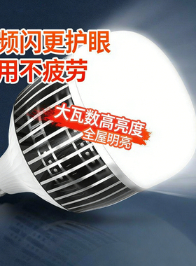 LED大功率灯泡超市商店工地工业照明e27螺口工程200W250W超亮球泡